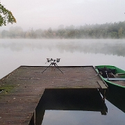 nebel schlosssee boot steg michael
